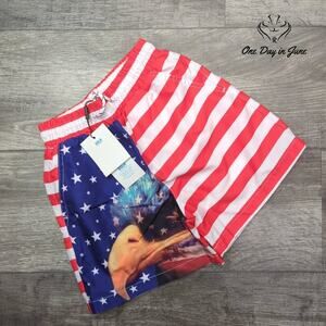 SSLR Boys American Flag Board Shorts Size XS